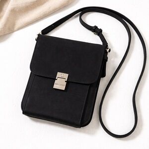Chenson Black Crossbody Wallet Bag Adjustable Strap Compact Purse